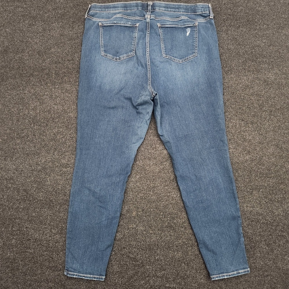 Torrid Premium Stretch Sky High Skinny Crop Distressed Denim Jeans Plus Size 22R - Picture 2 of 10